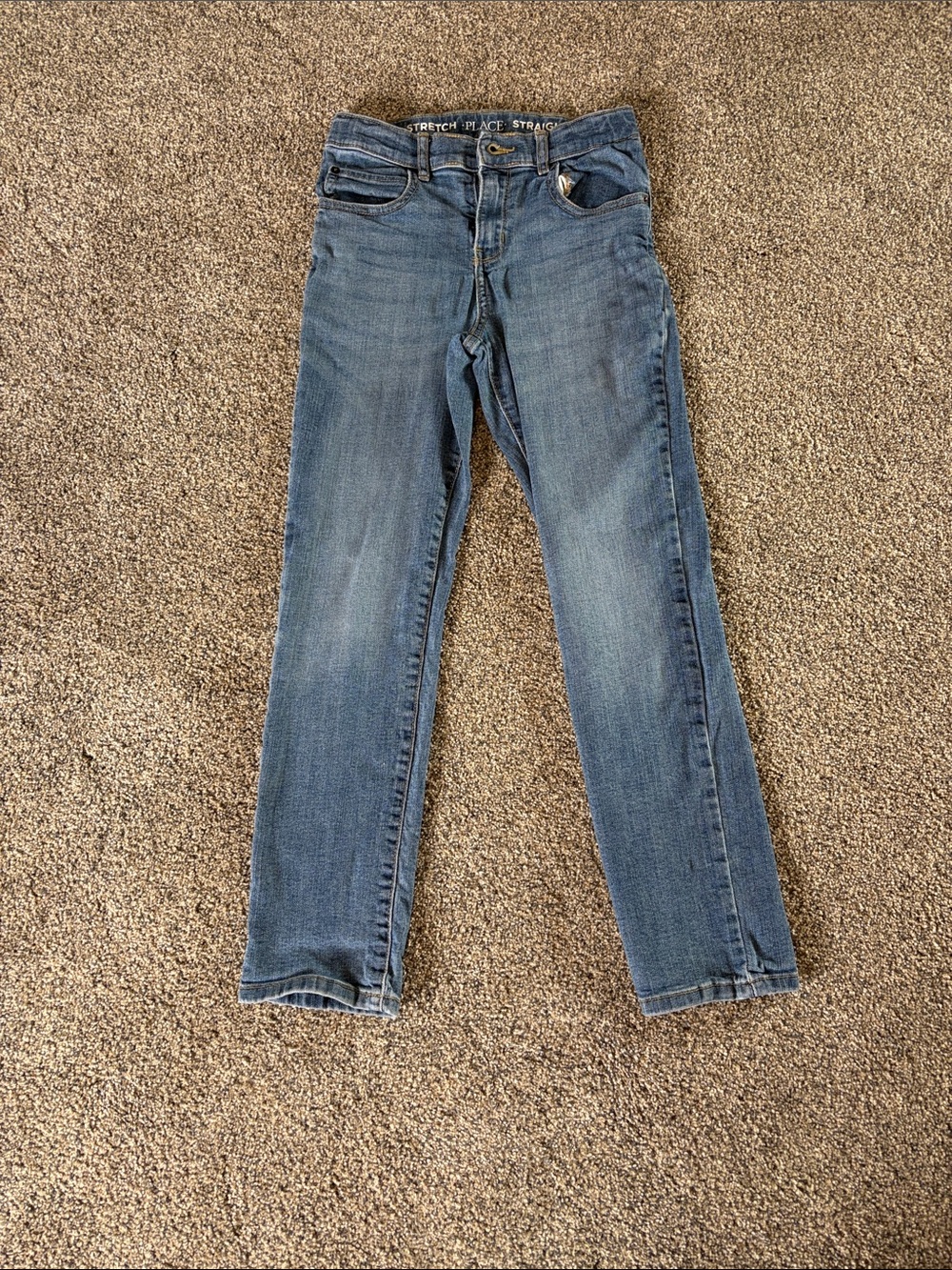 Boys The Children's Place Blue Stretch Straight Kids Jeans Size 10